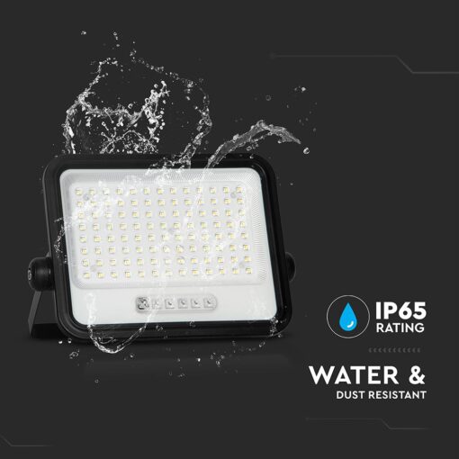 200W LED Ηλιακός Προβολέας CCT 2000K-8000K Μαύρος IP65 V-TAC – 24084