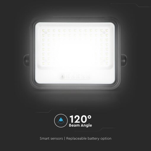 200W LED Ηλιακός Προβολέας CCT 2000K-8000K Μαύρος IP65 V-TAC – 24084