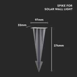 Πασσαλάκι για Ηλιακό Φωτιστικό 100*35*274mm Σκούρο Γκρι V-TAC – 24095