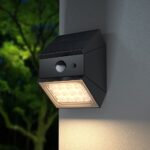 2.5W LED Ηλιακό Φωτιστικό Τοίχου Περιστρεφόμενο Μαύρο με Ανιχνευτή Κίνησης CCT IP65 V-TAC – 24096