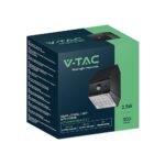 2.5W LED Ηλιακό Φωτιστικό Τοίχου Περιστρεφόμενο Μαύρο με Ανιχνευτή Κίνησης CCT IP65 V-TAC – 24096