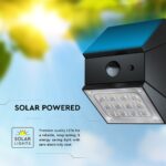 2.5W LED Ηλιακό Φωτιστικό Τοίχου Περιστρεφόμενο Μαύρο με Ανιχνευτή Κίνησης CCT IP65 V-TAC – 24096