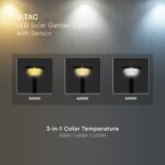 15W LED Ηλιακό Φωτιστικό Κορυφής για Κολωνάκι Φ60 Κήπου CCT Μαύρο IP65 με Ανιχνευτή Κίνησης V-TAC – 24098