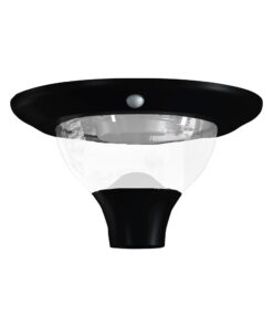 15W LED Ηλιακό Φωτιστικό Κορυφής για Κολωνάκι Φ60 Κήπου CCT Μαύρο IP65 με Ανιχνευτή Κίνησης V-TAC – 24098