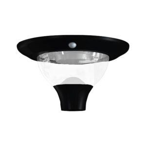 15W LED Ηλιακό Φωτιστικό Κορυφής για Κολωνάκι Φ60 Κήπου CCT Μαύρο IP65 με Ανιχνευτή Κίνησης V-TAC – 24098