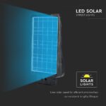 20W LED Ηλιακό Φωτιστικό Δρόμου 3000lm CCT Μαύρο IP65 με Ανιχνευτή Κίνησης & Αισθητήρας Φωτός V-TAC – 24099