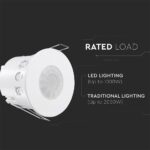 Ανιχνευτής Παρουσίας Χωνευτός Λευκός IP54 V-TAC – 24112