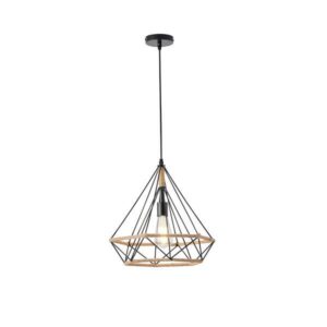 ΦΩΤΙΣΤΙΚΟ ΚΡΕΜΑΣΤΟ ΣΧΟΙΝΙ-ΜΕΤΑΛΛΟ ΜΟΝΟΦΩΤΟ Ε27 380X380X1450mm ΜΑΥΡΟ-ΧΑΚI ARTE ILLUMINA HELIOS EUROLAMP – 144-32021