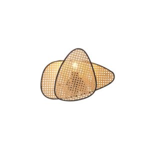 ΑΠΛΙΚΑ ΤΟΙΧΟΥ ΡΑΤΤΑΝ 1XE27 430Χ300mm ΚΑΦΕ-ΜΑΥΡΟ ARTE ILLUMINA KAI EUROLAMP – 144-33036