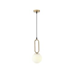 ΦΩΤΙΣΤΙΚΟ ΚΡΕΜΑΣΤΟ ΓΥΑΛΙ 1XE27  150X150X1430mm ΛΕΥΚΟ ARTE ILLUMINA ORBA EUROLAMP – 144-28516