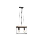 ΦΩΤΙΣΤΙΚΟ ΚΡΕΜΑΣΤΟ ΞΥΛΟ-ΜΕΤΑΛΛΟ 2ΦΩΤΟ 2XΕ27 MΑΧ 15W 300X125X1230mm ΜΑΥΡΟ-ΚΑΦΕ ARTE ILLUMINA MULTIPLA EUROLAMP – 144-30115