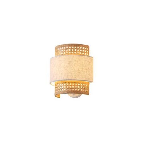 ΑΠΛΙΚΑ ΤΟΙΧΟΥ ΥΦΑΣΜΑ 1XE27 260X460mm MΠΕΖ-ΜΑΤ ΛΕΥΚΟ ARTE ILLUMINA ISLA EUROLAMP – 144-33053