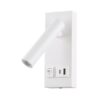 ΑΠΛΙΚΑ ΚΡΕΒΑΤΙΟΥ ΑΝΑΓΝΩΣΗΣ ΜΕ USB TYPE C 2W 140Lm 3000K 100~240V 150X60X145mm ΑΣΠΡΗ ARTE ILLUMINA CHARGE EUROLAMP – 145-22069