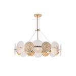 ΦΩΤΙΣΤΙΚΟ ΚΡΕΜΑΣΤΟ 8XE14 Φ700H690mm ΧΡΥΣΟ ARTE ILLUMINA GLOW EUROLAMP – 144-24042