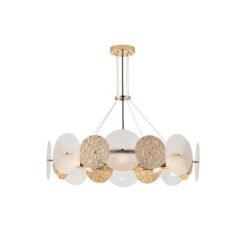 ΦΩΤΙΣΤΙΚΟ ΚΡΕΜΑΣΤΟ 8XE14 Φ700H690mm ΧΡΥΣΟ ARTE ILLUMINA GLOW EUROLAMP – 144-24042