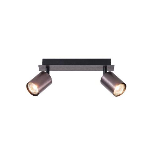 ΣΠΟΤ ΑΛΟΥΜΙΝΙΟΥ 2ΦΩΤΟ 2XGU10  250X80X120mm ΓΚΡΙ ARTE ILLUMINA LUXY EUROLAMP – 145-25266