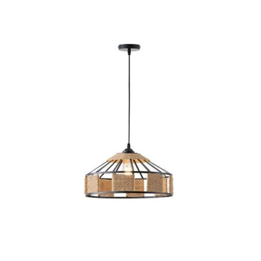 ΦΩΤΙΣΤΙΚΟ ΚΡΕΜΑΣΤΟ ΣΧΟΙΝΙ-ΜΕΤΑΛΛΟ ΜΟΝΟΦΩΤΟ Ε27 400X400X1300mm ΜΑΥΡΟ-ΧΑΚI ARTE ILLUMINA HELIOS EUROLAMP – 144-32024