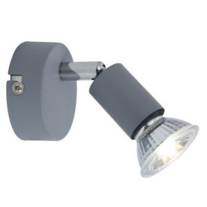 ΣΠΟΤ ΚΙΝΗΤΟ ΜΕΤΑΛΛΙΚΟ 1XGU10 70X105mm ΓΚΡΙ ARTE ILLUMINA VORRAS EUROLAMP – 145-25243
