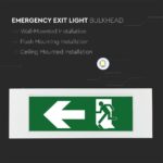 3.8W LED Φωτιστικό Ασφαλείας 4hrs Χωνευτό/Επίτοιχο Λευκό V-TAC Cree Chip Ψυχρό 6000K 3yrs Wty – 899-6