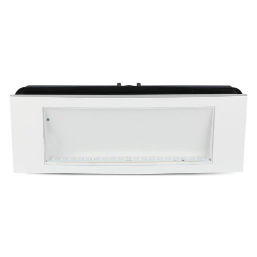 3.8W LED Φωτιστικό Ασφαλείας 4hrs Χωνευτό/Επίτοιχο Λευκό V-TAC Cree Chip Ψυχρό 6000K 3yrs Wty – 899-6