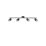 ΣΠΟΤ ΜΕΤΑΛΛΙΚΟ 4ΦΩΤΟ 4XGU10  790X80X165mm ΜΑΥΡΟ ARTE ILLUMINA OLYMP EUROLAMP – 145-25223