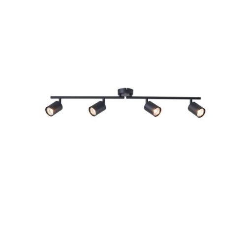 ΣΠΟΤ ΜΕΤΑΛΛΙΚΟ 4ΦΩΤΟ 4XGU10  790X80X165mm ΜΑΥΡΟ ARTE ILLUMINA OLYMP EUROLAMP – 145-25223