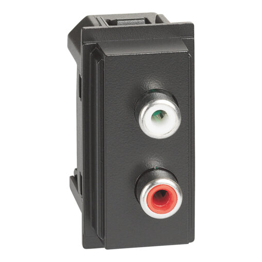 Living Now ΔΙΠΛΗ Πρίζα RCA 1ΣΤ Μαύρο Legrand – KG4269R