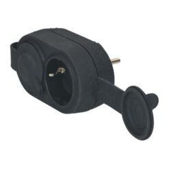 DIY ΠΟΛΥΠΡ.2Χ2 ΦΙΣ 2Π+Γ ΜΕ ΚΑΠ IP44BLACK LEGRAND – 050490