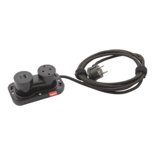 ELECTRON 1 SCH/1 USB TYPE A+C BLACK LEGRAND – 654909