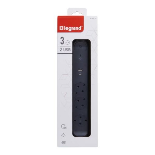 ΠΟΛΥΠΡ PRE 3ΣΟΥΚ SPD USBA+C ΚΑΛ1,5M ΜΑΥΡ LEGRAND – 694512