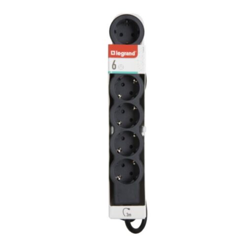 ΠΟΛΥΠΡΙΖΟ STD 6 ΣΟΥΚΟ ΚΑΛ 3M ΜΑΥΡΟ LEGRAND – 694566