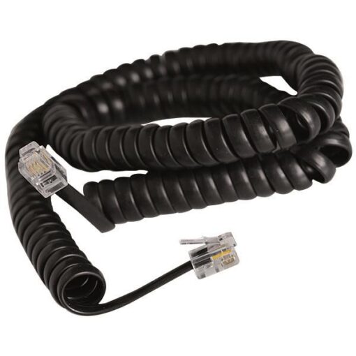 ΣΠΙΡΑΛ ΤΗΛΕΦΩΝΟΥ Α.Τ ΜΑΥΡO 4m 4P4C Rj11 EUROLAMP 147-10069