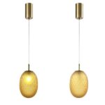 ΦΩΤΙΣΤΙΚΟ ΚΡΕΜΑΣΤΟ ΓΥΑΛΙ 1XE27  150X230mm ΜΕΛΙ ARTE ILLUMINA CANDY EUROLAMP – 144-24100