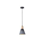 ΦΩΤΙΣΤΙΚΟ ΚΡΕΜΑΣΤΟ RUBBER WOOD&ΤΣΙΜΕΝΤΟ 1xΕ27 160X160X220mm ΜΑΥΡΟ ARTE ILLUMINA GESSO EUROLAMP – 144-50015