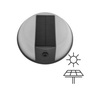 ΑΠΛΙΚΑ ΣΤΡΟΓΓΥΛΗ ΜΕ ΗΛΙΑΚΟ PANEL ΜΑΥΡΟ 5W 500LM 4000Κ IP54 ARTE ILLUMINA EUROLAMP – 145-20827