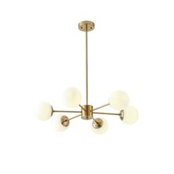 ΦΩΤΙΣΤΙΚΟ ΚΡΕΜΑΣΤΟ 6XΕ27 720X730mm ΛΕΥΚΟ ARTE ILLUMINA PUFF EUROLAMP – 144-20020