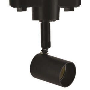 ΣΠΟΤ ΡΑΓΑΣ 2 ΓΡΑΜΜΩΝ GU10 Φ60mm 4cm ΣΤΥΛΟΣ ΜΑΥΡΟ EUROLAMP – 145-59080