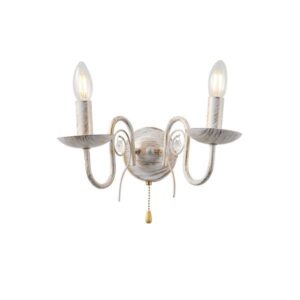 ΑΠΛΙΚΑ ΤΟΙΧΟΥ ΜΕΤΑΛΛΙΚΗ 2XE27  210X300mm ΔΙΑΦΑΝΕΣ ΓΥΑΛΙ ARTE ILLUMINA KRISTALLO EUROLAMP – 144-47014