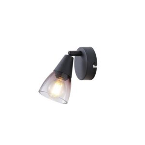 ΣΠΟΤ ΜΕΤΑΛΛΙΚΟ ΜΕ SMOKY ΓΥΑΛΙ 1XE14 D80XH165mm ARTE ILLUMINA CLASSY EUROLAMP – 145-25270