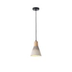 ΦΩΤΙΣΤΙΚΟ ΚΡΕΜΑΣΤΟ RUBBER WOOD&ΤΣΙΜΕΝΤΟ 1xΕ27 160X160X220mm ΧΑΚΙ ARTE ILLUMINA GESSO EUROLAMP – 144-50016