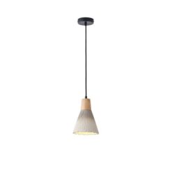 ΦΩΤΙΣΤΙΚΟ ΚΡΕΜΑΣΤΟ RUBBER WOOD&ΤΣΙΜΕΝΤΟ 1xΕ27 160X160X220mm ΧΑΚΙ ARTE ILLUMINA GESSO EUROLAMP – 144-50016