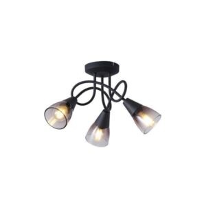 ΣΠΟΤ ΜΕΤΑΛΛΙΚΟ ΜΕ SMOKY ΓΥΑΛΙ ΤΡΙΦΩΤΟ 3XE14 D380XH185mm ARTE ILLUMINA CLASSY EUROLAMP – 145-25272