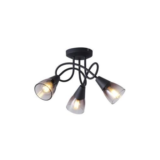 ΣΠΟΤ ΜΕΤΑΛΛΙΚΟ ΜΕ SMOKY ΓΥΑΛΙ ΤΡΙΦΩΤΟ 3XE14 D380XH185mm ARTE ILLUMINA CLASSY EUROLAMP – 145-25272
