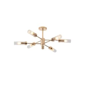 ΦΩΤΙΣΤΙΚΟ ΚΡΕΜΑΣΤΟ ΜΕΤΑΛΛΟ-ΓΥΑΛΙ 6ΦΩΤΟ 6XE14 Φ830X330mm ΓΑΛΛΙΚΟ ΧΡΥΣΟ ARTE ILLUMINA VINY EUROLAMP – 144-24031