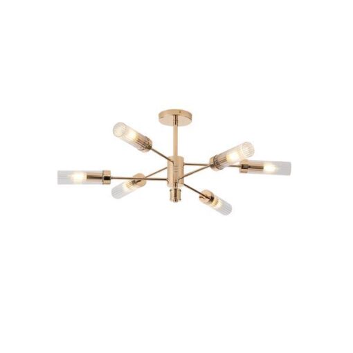 ΦΩΤΙΣΤΙΚΟ ΚΡΕΜΑΣΤΟ ΜΕΤΑΛΛΟ-ΓΥΑΛΙ 6ΦΩΤΟ 6XE14 Φ830X330mm ΓΑΛΛΙΚΟ ΧΡΥΣΟ ARTE ILLUMINA VINY EUROLAMP – 144-24031