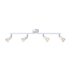 ΣΠΟΤ ΚΙΝΗΤΟ 4ΦΩΤΟ ΜΕΤΑΛΛΙΚΟ 4XGU10 600X80X130mm ΛΕΥΚΟ ARTE ILLUMINA VORRAS EUROLAMP – 145-25242