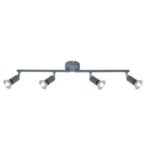 ΣΠΟΤ ΚΙΝΗΤΟ 4ΦΩΤΟ ΜΕΤΑΛΛΙΚΟ 4XGU10 600X80X130mm ΓΚΡΙ ARTE ILLUMINA VORRAS EUROLAMP – 145-25246