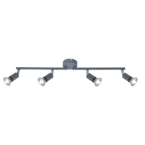 ΣΠΟΤ ΚΙΝΗΤΟ 4ΦΩΤΟ ΜΕΤΑΛΛΙΚΟ 4XGU10 600X80X130mm ΓΚΡΙ ARTE ILLUMINA VORRAS EUROLAMP – 145-25246