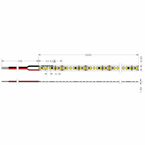 Ταινία LED Emphasis 19,2W 24V CRI90  210 LED/m 6500K 5m (8mm) CUBALUX – 2-CL770120