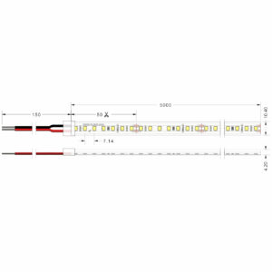 Ταινία LED Emphasis 19,2W 24V CRI90 IP67 140 LED/m 3000K 5m (10.4mm) CUBALUX – 2-CL770134